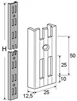 WANDRAIL DUBBEL  ELEMENT CE wit Ral9003*voor dragers sys50*-2