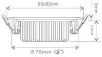 INBOUWSPOT DOWNLIGHT  YELA CE zwart gecoat*3000K*inclusief driver*-2